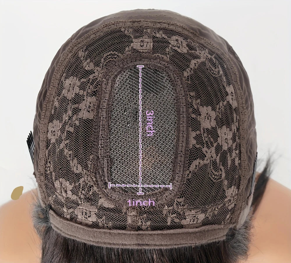 Straight Human Hair Wig - 150% Density, Natural Color, No Lace, Long-Lasting