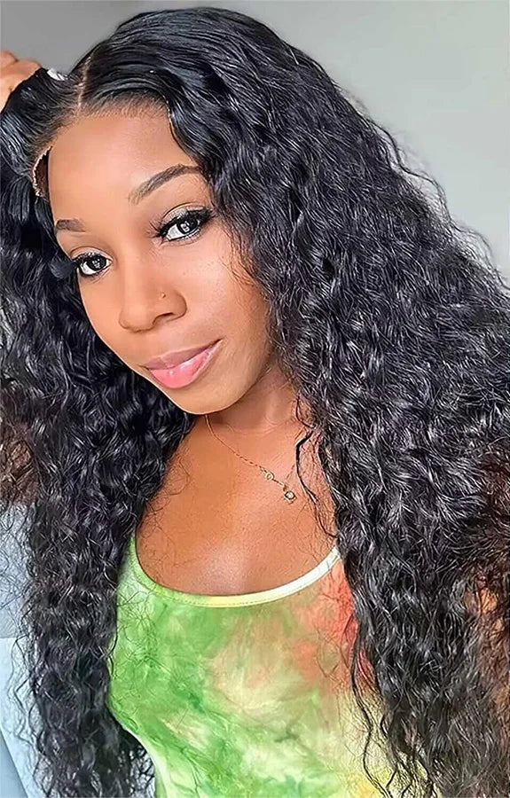 Water Wave Glueless Lace Closure Wig – 100% Human Hair, 6x4 Lace Closure, 20-30 Inch, 180% Density, Free Part