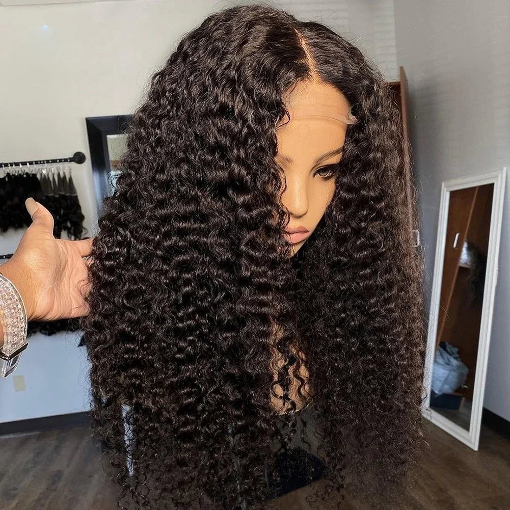Curly T-Part Glueless Synthetic Lace Wig – Natural Light Brown Lace for Daily Use