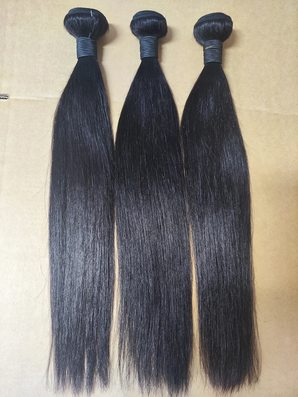 Premium Straight Human Hair Bundles - 10-40 Inch, Machine Double Weft, 100% Raw Human Hair, Minimum Shedding, Can Be Dyed & Curled