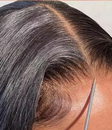 HD Transparent Lace Front Wig – 26+ Inch Straight Malaysian Human Hair Wig with Elastic Band"