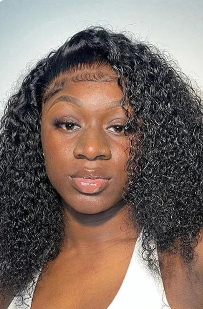 Deep Wave Vietnamese Remy Human Hair Lace Front Wig – 13x4 & 4x4 Frontal, Short Length (4-16 inches)