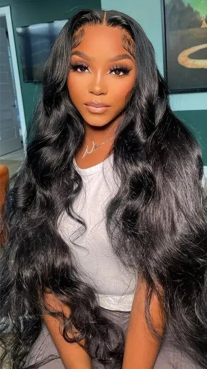 Natural-Looking Wavy Synthetic Lace Wig – Body Wave Daily Use Wig with Heat Resistance