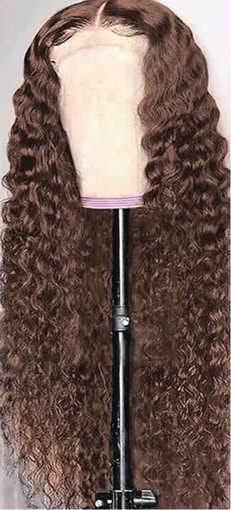Curly T-Part Glueless Synthetic Lace Wig – Natural Light Brown Lace for Daily Use
