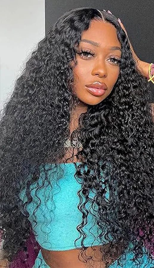 Water Wave Glueless Lace Closure Wig – 100% Human Hair, 6x4 Lace Closure, 20-30 Inch, 180% Density, Free Part