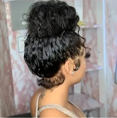 Long Deep Wave Lace Front Wig – 360 Full Lace, 13x6 Deep Part, Transparent Lace