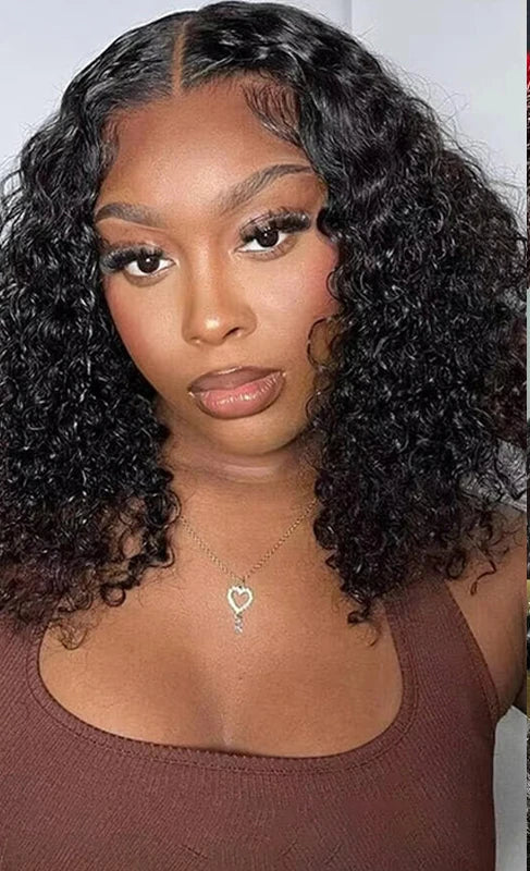Malaysia Deep Wave Lace Front Wig – 100% Remy Human Hair, 13x6 or 13x4 Frontal, Transparent Lace, Natural Texture