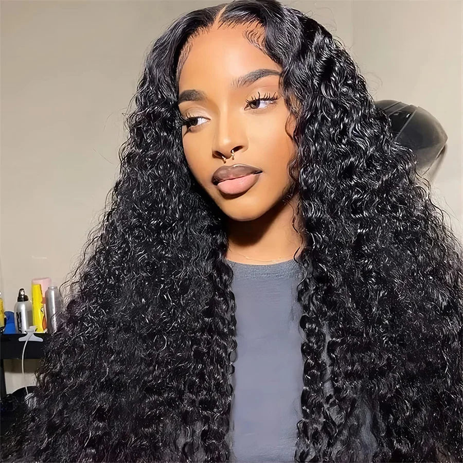 Water Wave Glueless Lace Closure Wig – 100% Human Hair, 6x4 Lace Closure, 20-30 Inch, 180% Density, Free Part