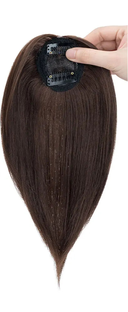Natural Clip-In Middle Part Bangs | High-Temperature Fiber with Soft & Thick Texture