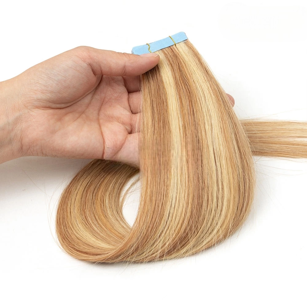 Premium 100% Human Hair Tape-In Extensions | 12-24 Inch Lengths | Jet Black, Natural Black, Blonde & More