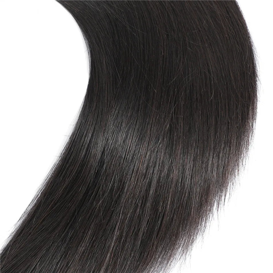 Premium 100% Straight Human Hair Bundles – Unprocessed Natural Hair Extensions (10-40 Inch)