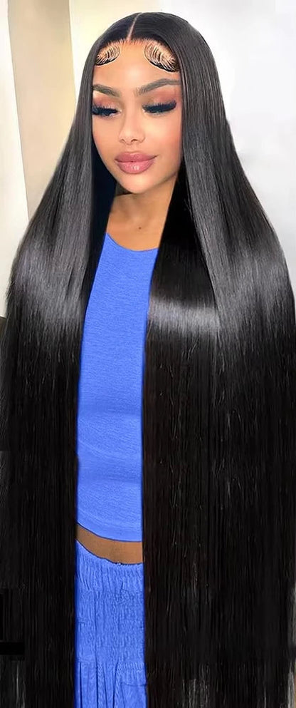 100% Straight Human Hair Extensions - Acid-Processed, Perm & Dye Ready for Darker Colors