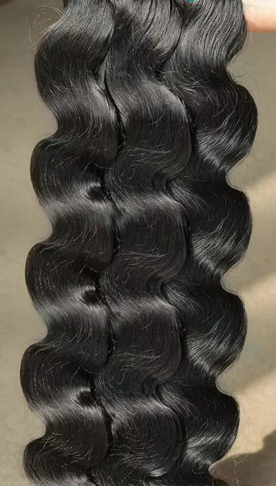 Body Wave Human Hair Bundles – 100% Virgin Human Hair Weaving, Double Weft Extensions