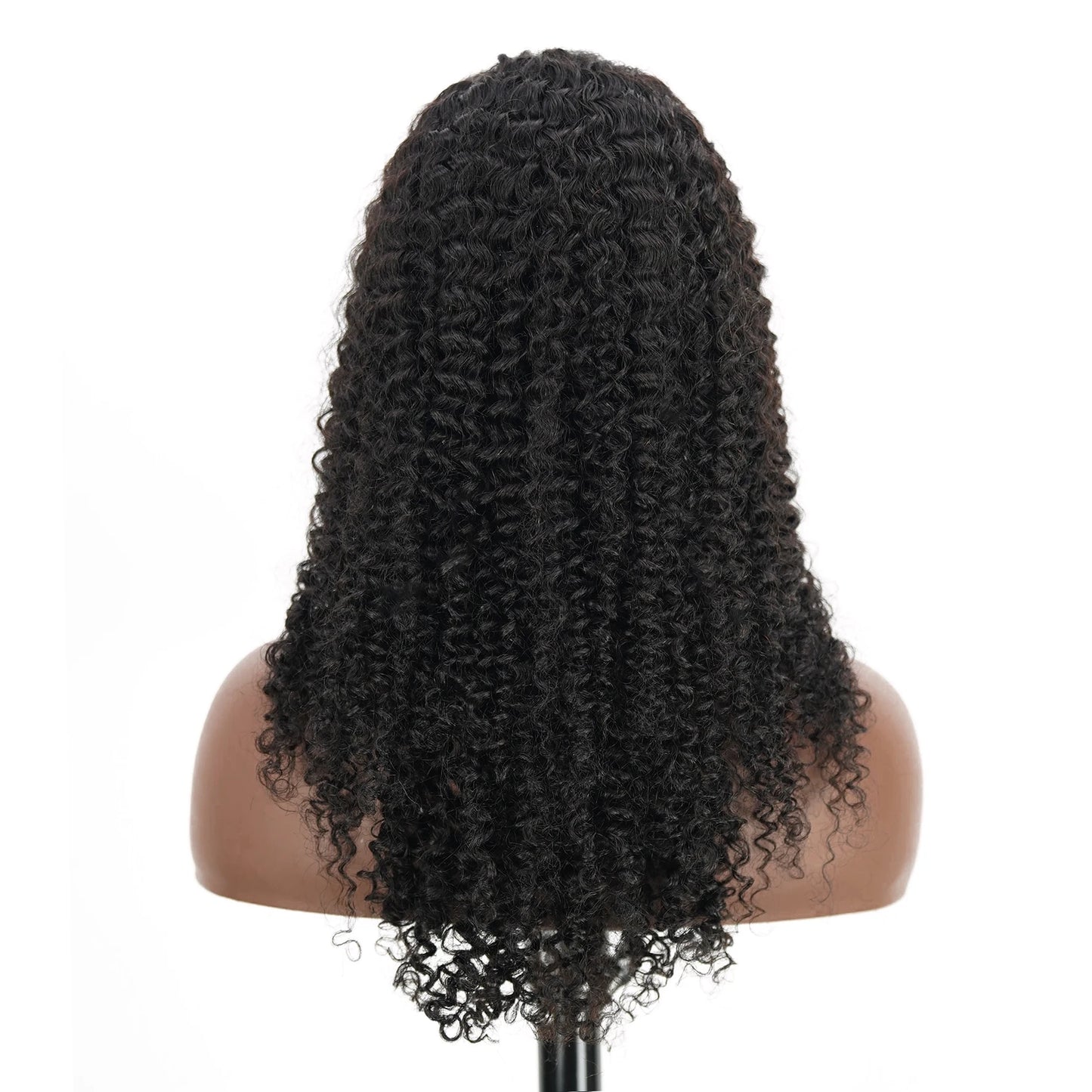V/U Part Jerry Curl Human Hair Wig – No Glue, Natural Hairline, Pre-Plucked with Baby Hair