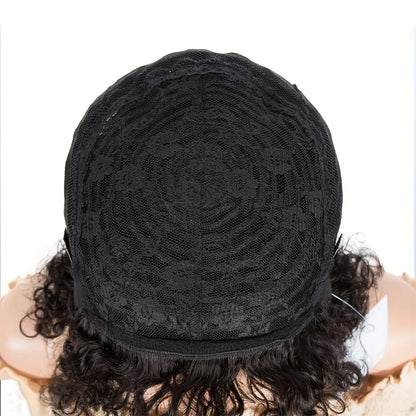 Stunning Medium-Length Curly Wig – 100% Remy Human Hair