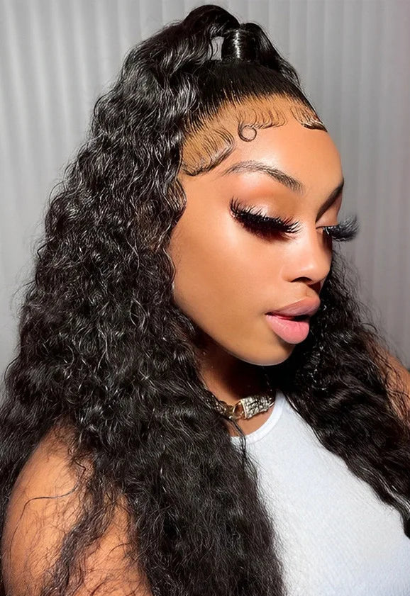 26+ Inch Deep Wave Human Hair Wig – 13x4, 13x6, 360 Lace Front & HD Lace Options