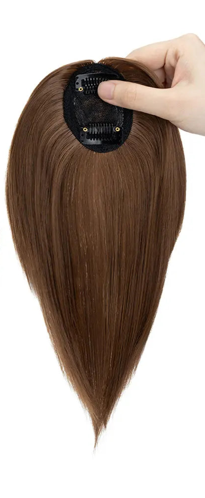 Natural Clip-In Middle Part Bangs | High-Temperature Fiber with Soft & Thick Texture