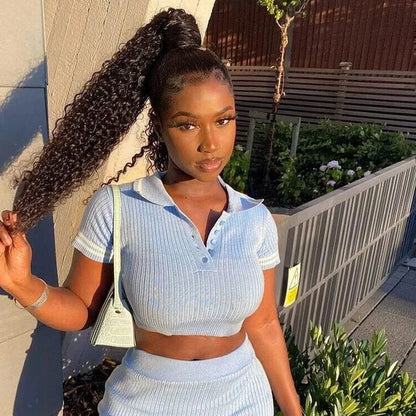 Virgin Curly Clip-In Hair Extensions – 100% Pure Human Hair, Dye & Perm Safe