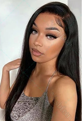 Straight Pure Color Human Hair Extensions - 9 Pieces/Set, Darker Colors Only, Can Be Permed, Winter-Ready