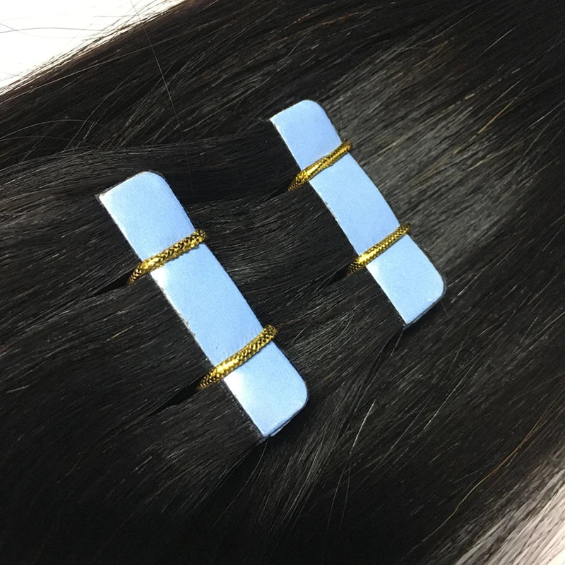 VeSunny Tape-In Hair Extensions | 18-24 Inches, Straight, 100% Real Human Hair, Bulk 20 Pieces