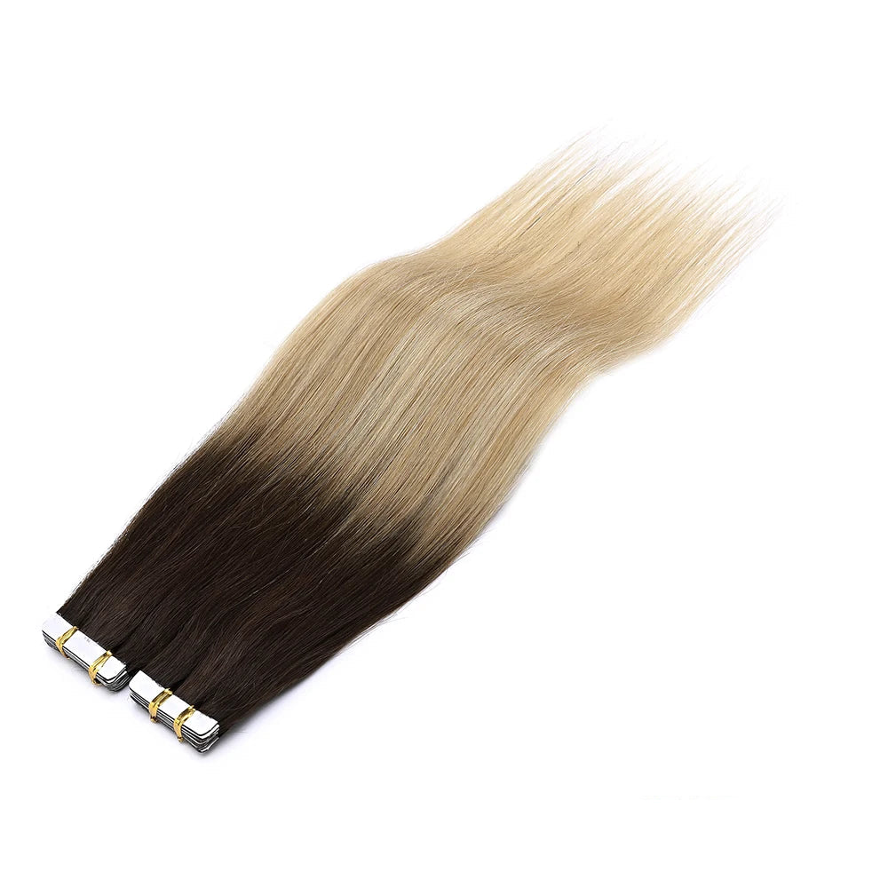 VeSunny 100% Real Human Hair Tape-In Extensions | 12-24 Inch, Silky Straight, Volume & Length
