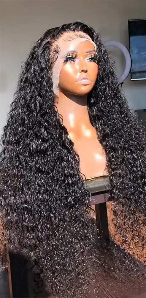 Premium Deep Wave 13x6 Lace Front Wig – 100% Indian Remy Hair, Transparent Lace, 26+ Inches