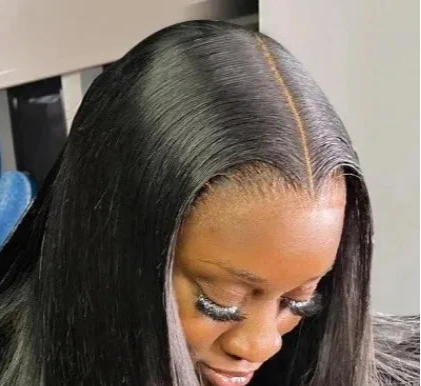 26-Inch Straight Virgin Hair 370 Lace Wig – Transparent Swiss Lace for Flawless Style