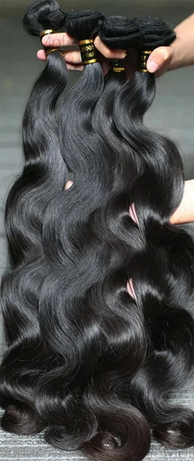 Melodie 12A Human Hair Body Wave Bundles – Premium Double Drawn Weavy 40 Inches