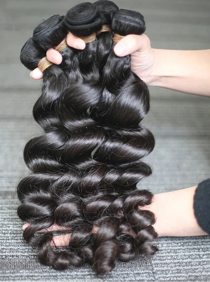 Premium Peruvian Loose Wave Hair Bundles – 100% Human Hair, Natural Color, Can Be Dyed & Permed, 8-32 Inches