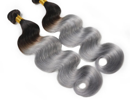 30-Inch Body Wave Human Hair Bundles – Silver/Gray 1B/11B Weave Extensions