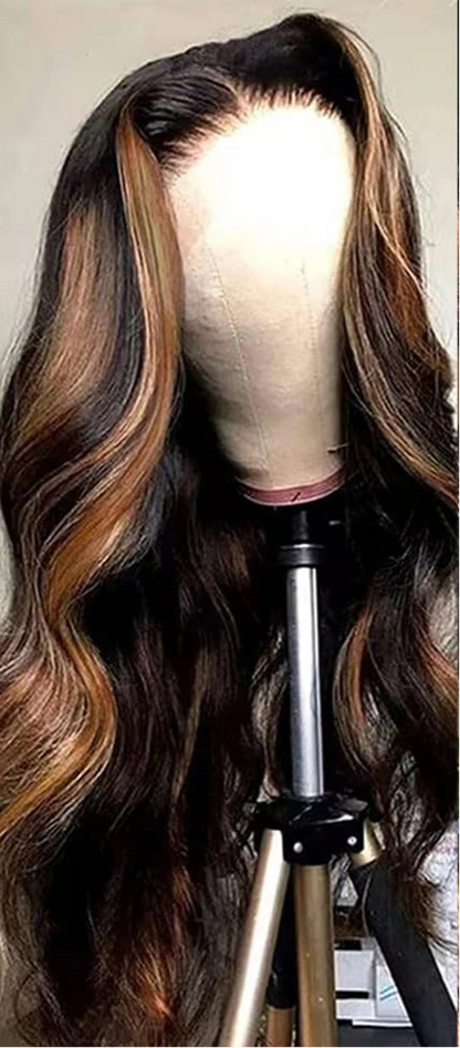 Premium 13x4 Lace Front Body Wave Human Hair Wig – 100% Virgin Human Hair, Natural Pre-Plucked Hairline, 180% Density, Available in Multiple Lengths