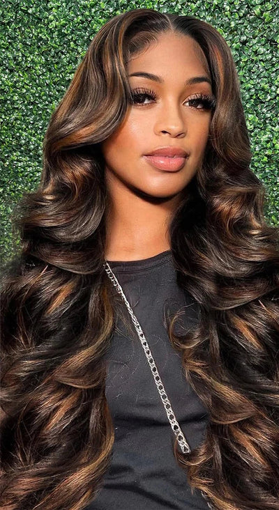 Premium 13x4 Lace Front Body Wave Human Hair Wig – 100% Virgin Human Hair, Natural Pre-Plucked Hairline, 180% Density, Available in Multiple Lengths