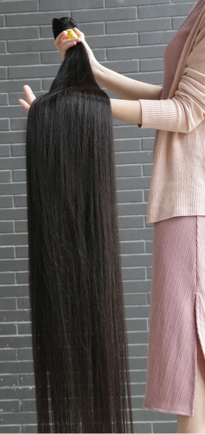 Melodie 12A 40-Inch Silky Bone Straight Human Hair Extensions - Double Weave Bundles, 1-4 Bundles