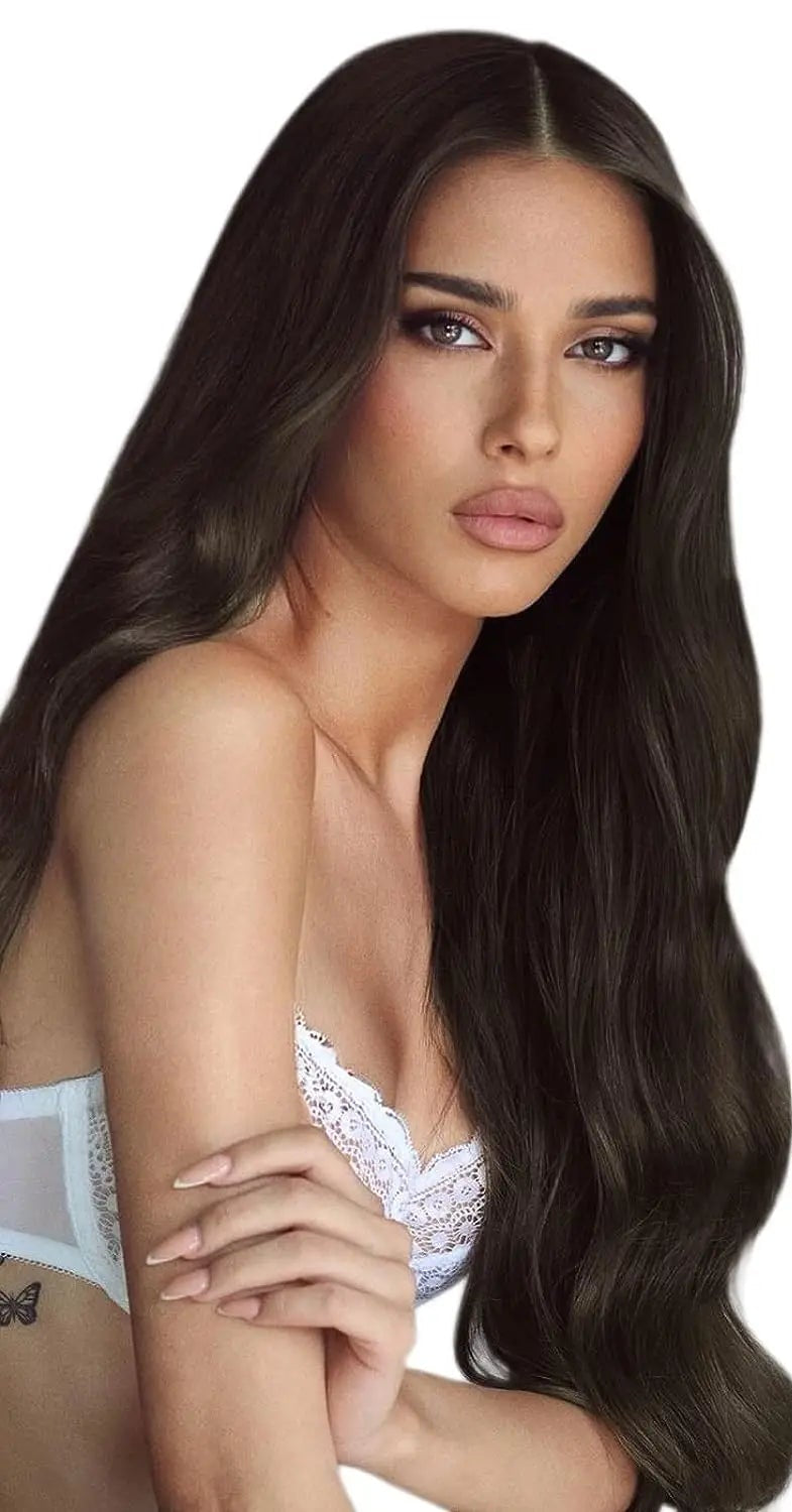 VeSunny Real Tape-In Hair Extensions | Seamless Skin Weft, Natural & Silky Straight, 12-24 Inch