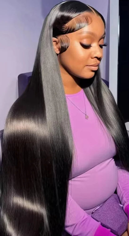 26-Inch Straight Virgin Hair 370 Lace Wig – Transparent Swiss Lace for Flawless Style