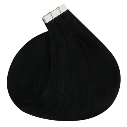 Moresoo Tape-In Hair Extensions | 100% Real Human Hair, Straight Texture, 12-24 Inch, Balayage & Highlight Colors