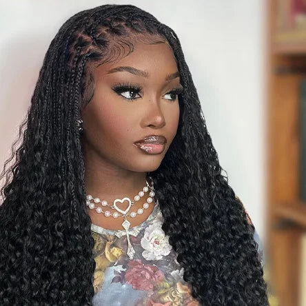 Deep Wave Boho Braids Human Hair – 100% Natural, No Shedding, & Tangle-Free Extensions