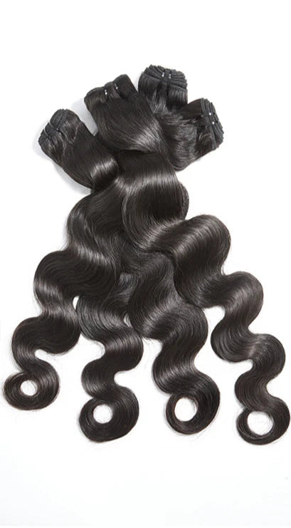 Virgin Peruvian Body Wave Human Hair Bundles – Tangle-Free, Long-lasting & Restyleable