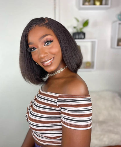 Peruvian Kinky Straight Lace Front Wig – 44 & 134 Frontal, Hair, Natural Texture, All Colors