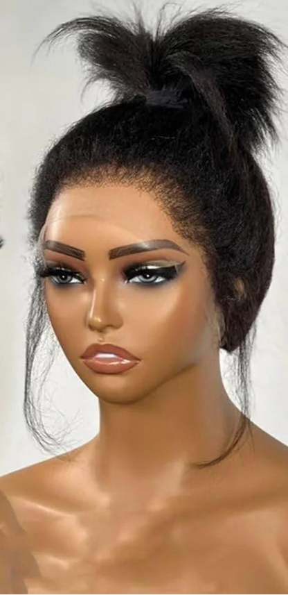 Peruvian Kinky Straight Lace Front Wig – 44 & 134 Frontal, Hair, Natural Texture, All Colors