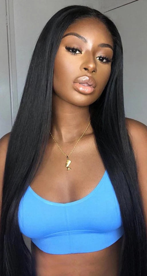 Premium Peruvian Straight Human Hair Bundles – Natural & Jet Black, 100% Hair