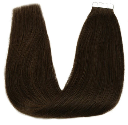 ZURIA Mini Tape-in Hair Extensions – Human Hair, Seamless, Invisible, Hypoallergenic (12-24 Inch)