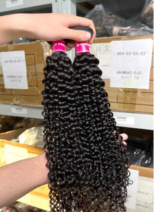100% Unprocessed Curly Human Hair Bundles – Permed, Dyeable, Machine Double Weft Weaving