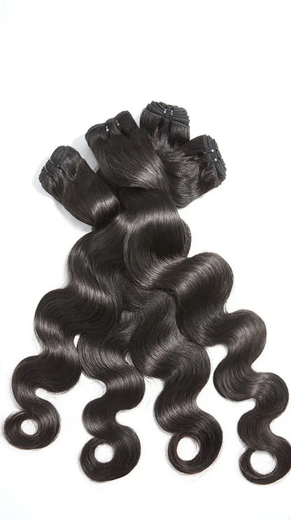 Premium Body Wave Human Hair Extensions - Natural, Chemical-Free & Versatile