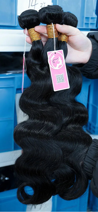 12A Grade Body Wave Human Hair Bundles – 100% Virgin Hair Extensions (12-32 Inches)