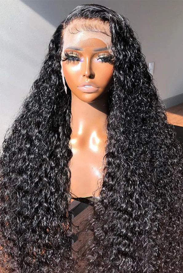 26+ Inch Deep Wave HD Lace Front Wig – Hair, Pre-Plucked Hairline with Baby Hair