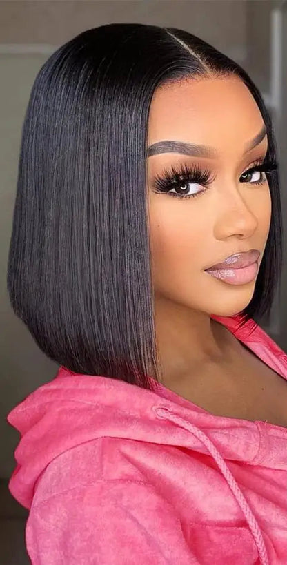 Premium Straight Lace Front Wig – 13x6 & 13x4 HD Transparent Lace, Pre-Plucked with Baby Hair, 180%-200% Density (4-16 Inches)