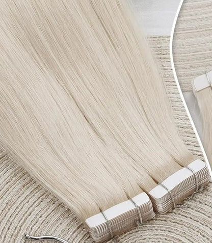 VeSunny Tape In Hair Extensions – 100% Real Natural Human Hair, Seamless, Long-lasting, & Reusable for Salon Quality Look