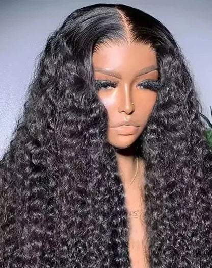 Long Deep Wave Peruvian Lace Front Wig – 26+ Inches, Transparent Lace