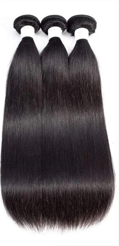 100% Straight Human Hair Weave – Dyeable, Permable, and Chemical-Free Extensions"